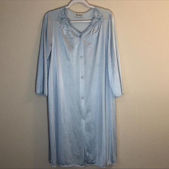 Vintage Vassarette Princess Blue Nightie Nightgown Lingerie Approx XL See Desc. - Picture 1 of 3